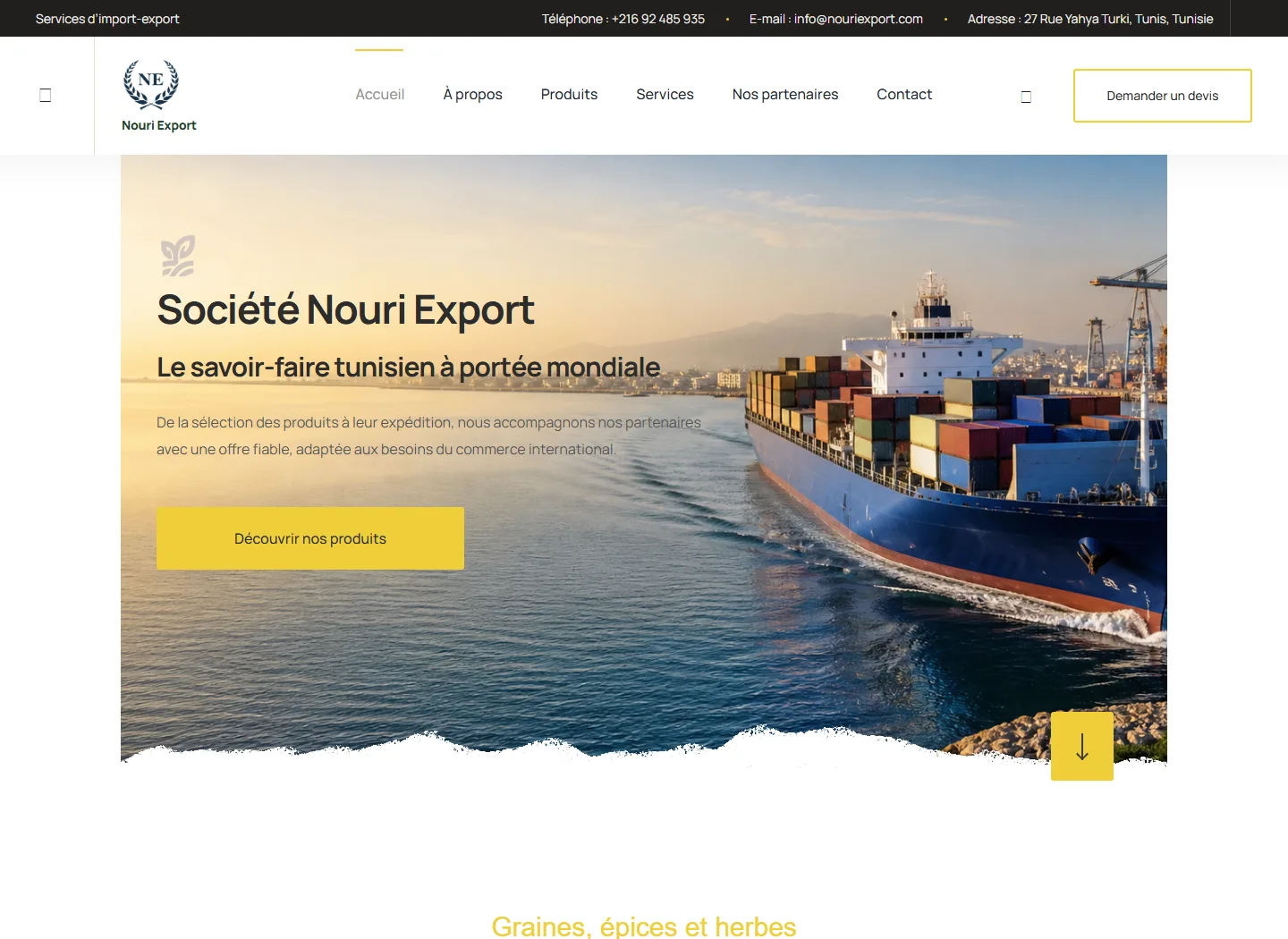 معاينة الموقع: Nouri Export