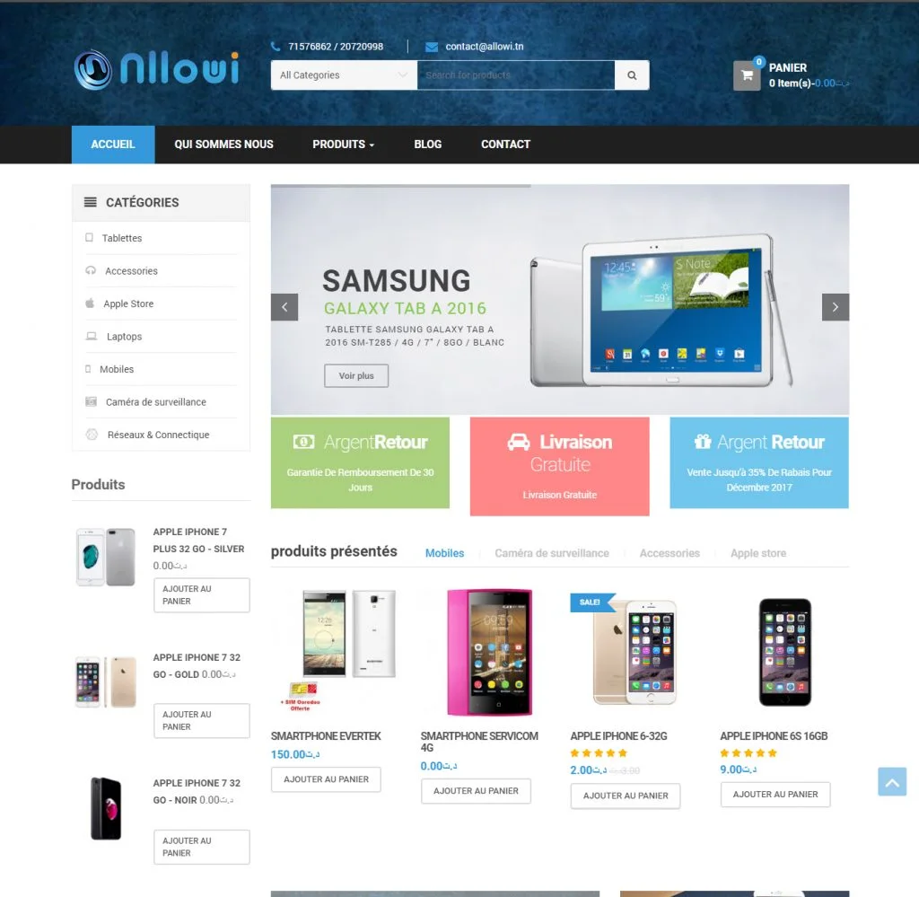 Website preview: Allowi