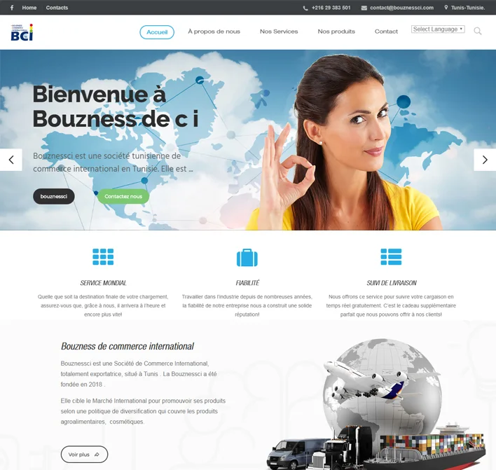 Website preview: Bouznessci