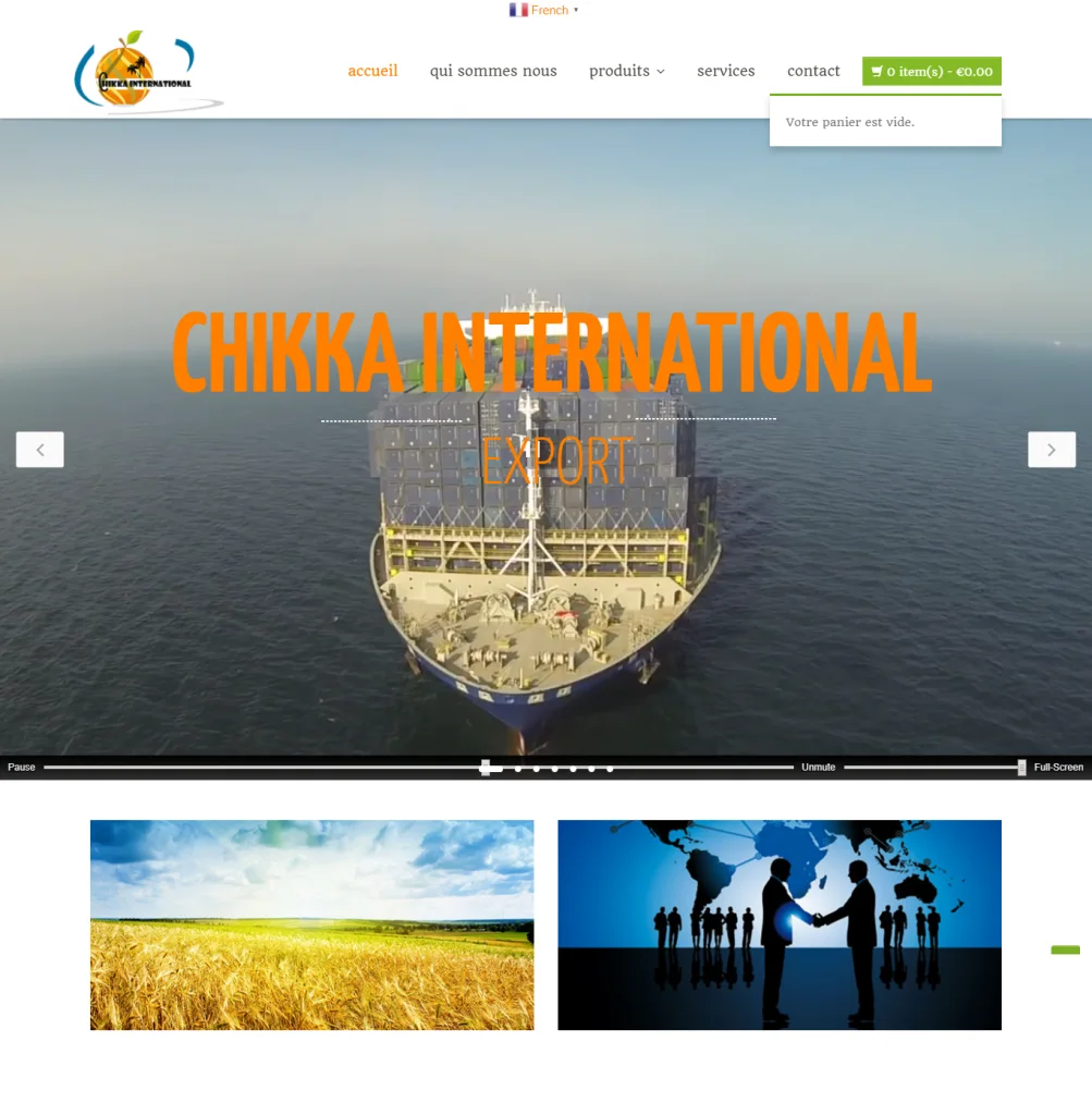 Website preview: Chikka international — version historique