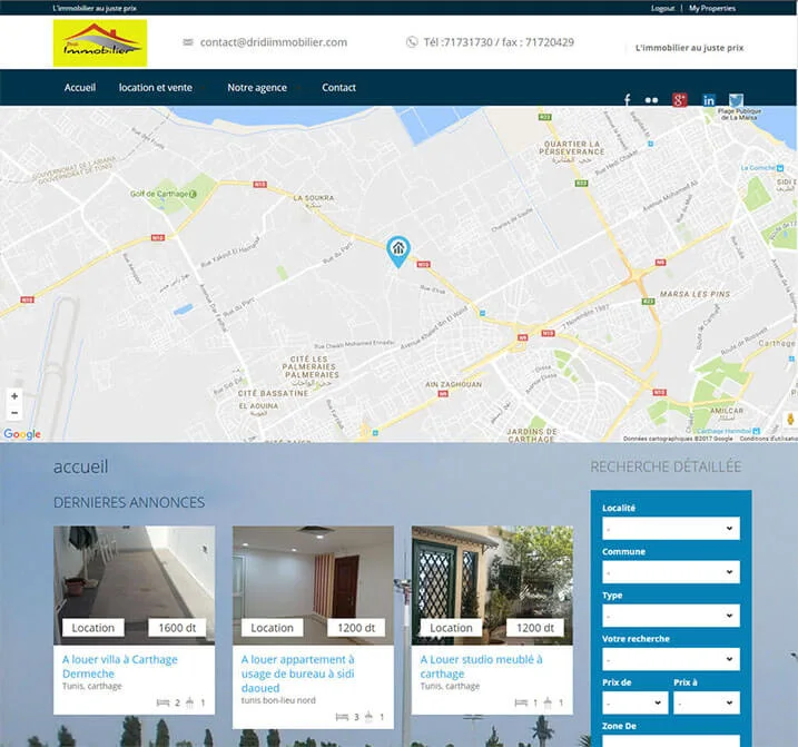 Website preview: Dridi Immobilier