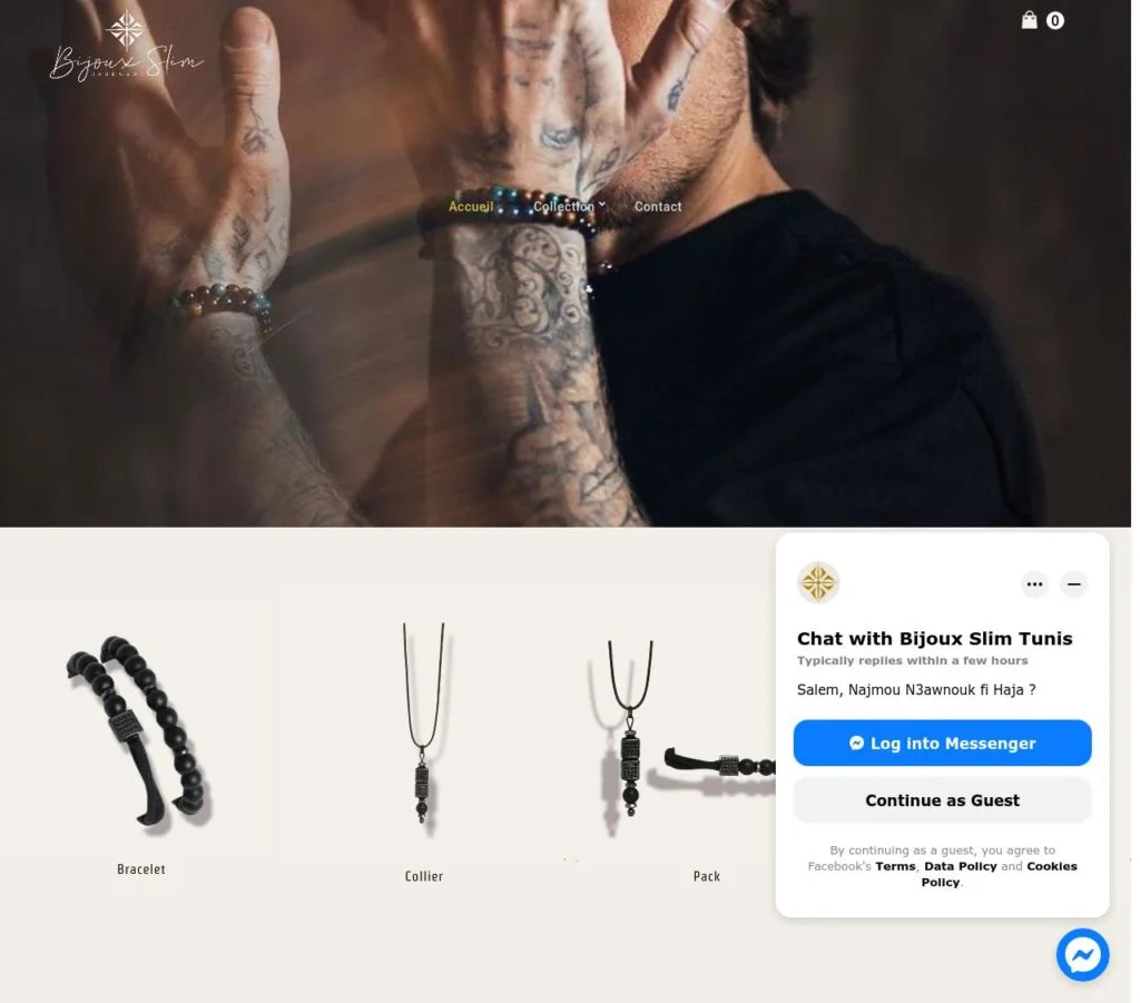 Website preview: Slim bijoux
