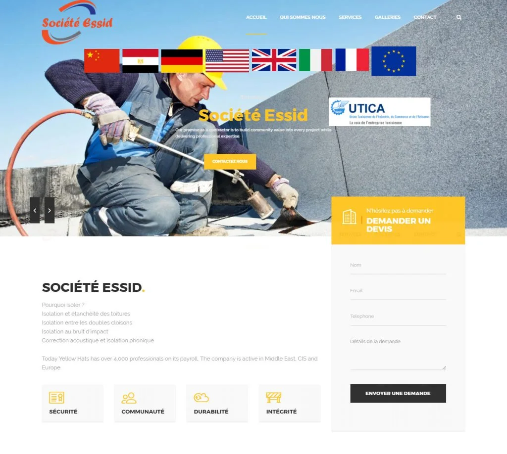 Website preview: Société Essid