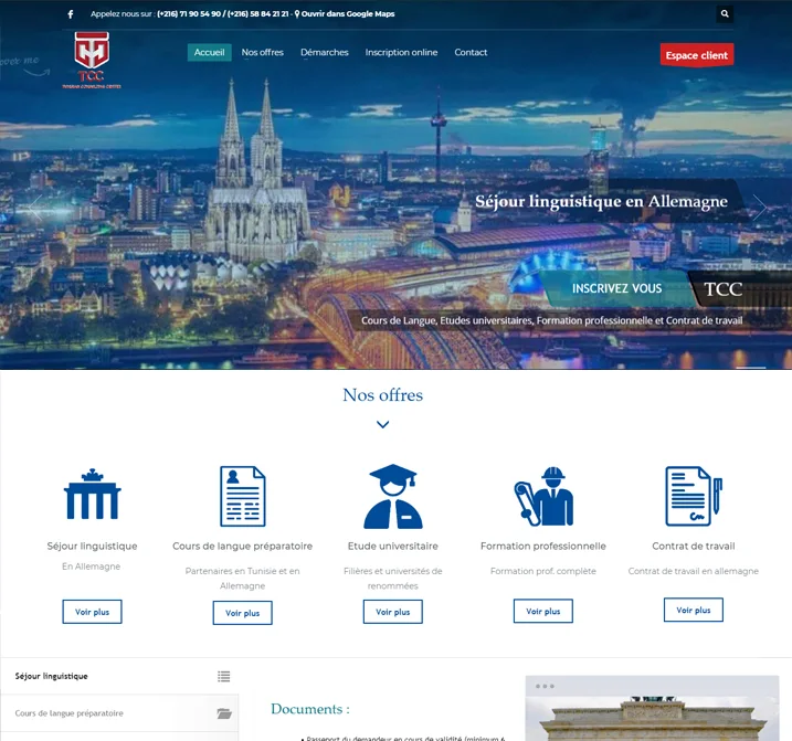 Website preview: TCC